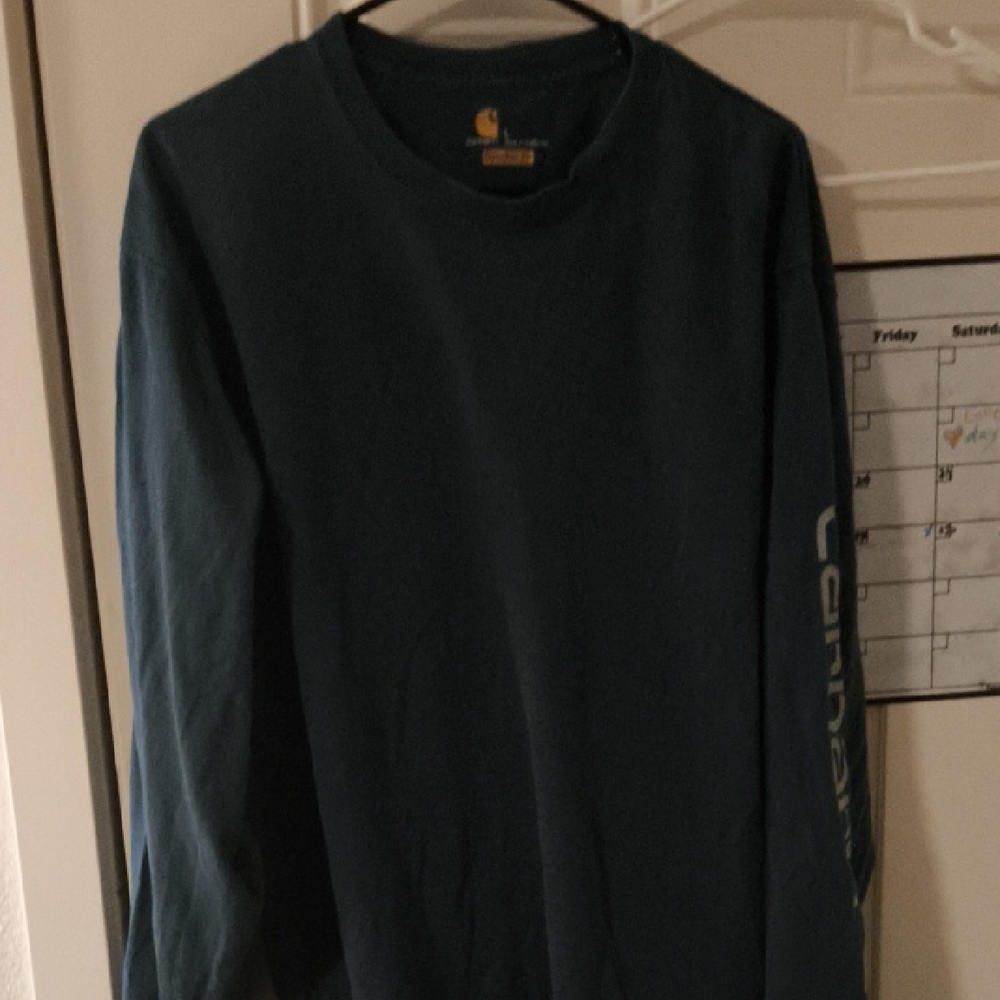 Carhartt Men's Dark Teal Long Sleeve Tee